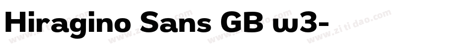 Hiragino Sans GB w3字体转换